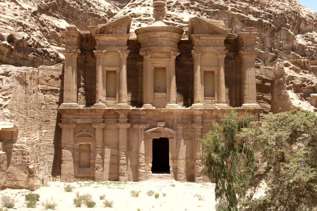 Ad Deir, the Monastery, carved into the mountainside at Petra